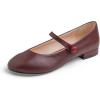 Maryjane Burgundy Vegan Flat Heel