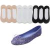 image:imageFEVERSOLE Womens Shiny Ballet Flat Glitter Lavender Size 85 M US Bound with No Show Socks Women Low Cut Silky Thin Socks 3 Colors 9 Pairs