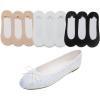image:imageFEVERSOLE Womens Shiny Ballet Flat Glitter Multi White Size 85 M US Bound with No Show Socks Women Low Cut Silky Thin Socks 3 Colors 9 Pairs