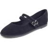 Black Corduroy Mary Jane With Double Straps