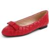 Red Quilted Toe Cap