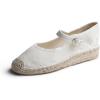 Beige Linen Jute Mary Jane