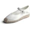 White Satin Jute Mary Jane