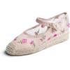 Nude Embroidery Jute Mary Jane