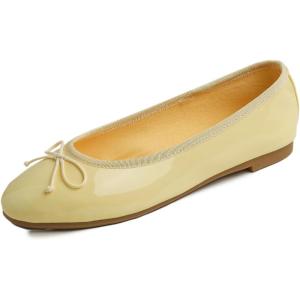 image:imageFEVERSOLE Womens Bling Soft Cushioned Comfort Flats Sparkle Party BalletsPatent Butter