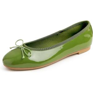 image:imageFEVERSOLE Womens Bling Soft Cushioned Comfort Flats Sparkle Party BalletsPatent Emerald