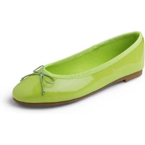 image:imageFEVERSOLE Womens Bling Soft Cushioned Comfort Flats Sparkle Party BalletsPatent Grass Green