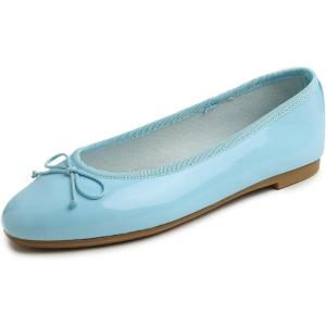 image:imageFEVERSOLE Womens Bling Soft Cushioned Comfort Flats Sparkle Party BalletsPatent Sky Blue