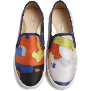 image:imageFEVERSOLE Womens Fashion Art Asymmetric Painted Casual Slip On Loafers Canvas Travel SneakersAbstract Irregular Line