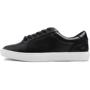 image:imageFEVERSOLE Womens Featured PU Leather Colorful Lace Up SneakerBlack Whitesole Laceup