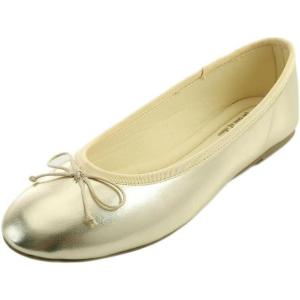 image:imageFEVERSOLE Womens Macaroon Colorful Memory Foam Cushion Insock Patent Ballet FlatGold