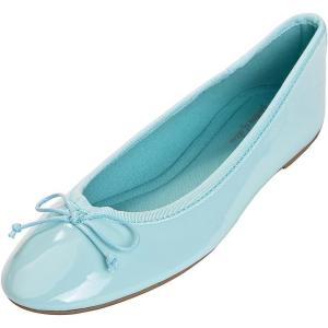 image:imageFEVERSOLE Womens Macaroon Colorful Memory Foam Cushion Insock Patent Ballet FlatMint