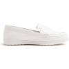 image:imageFEVERSOLE Comfort Womens Leather Daily Loafer Driving Flats Flexible Walking Boat ShoesWhite Vegan Grain Leather