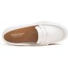 image:imageFEVERSOLE Comfort Womens Leather Daily Loafer Driving Flats Flexible Walking Boat ShoesWhite Vegan Grain Leather