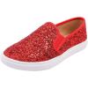 image:imageFEVERSOLE Womens Fashion SlipOn Sneaker Loafers Red Size 7 M US Boundle with No Show Socks Women Ankle Low Cut Thin No Slip Invisible Liner Socks 3 Colors 6 Pairs