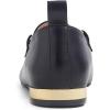 image:imageFEVERSOLE Womens Loafer Flat Pointed Deco Low Heel Fashion Slip On Dress Driving Office ShoesBlack Vegan Leather Metal Trim