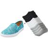 image:imageFEVERSOLE Womens Fashion SlipOn Sneaker Loafers Turquoise Size 75 M US Boundle with No Show Socks Women Ankle Low Cut Thin No Slip Invisible Liner Socks 3 Colors 6 Pairs