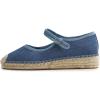 image:imageFEVERSOLE Close Toe Espadrilles Womens Comfort Breathable Ankle Strap Low Heel WedgeDenim Canvas Jute Mary Jane