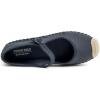 image:imageFEVERSOLE Close Toe Espadrilles Womens Comfort Breathable Ankle Strap Low Heel WedgeNavy Canvas Jute Mary Jane