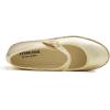image:imageFEVERSOLE Womens Comfort Espadrilles Mary Jane Close Toe Jute Trim Slip On Flats ShoesGold Vegan Leather Jute Mary