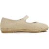 image:imageFEVERSOLE Womens Comfort Espadrilles Mary Jane Close Toe Jute Trim Slip On Flats ShoesNatural Linen Jute Mary