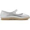 image:imageFEVERSOLE Womens Comfort Espadrilles Mary Jane Close Toe Jute Trim Slip On Flats ShoesSilver Vegan Leather Jute Mary