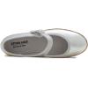 image:imageFEVERSOLE Womens Comfort Espadrilles Mary Jane Close Toe Jute Trim Slip On Flats ShoesSilver Vegan Leather Jute Mary