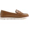 image:imageFEVERSOLE Womens Comfort Penny Loafer Geniune Leather Insole Flexible Walking Driving ShoesCamel Vegan Plain Leather
