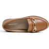 image:imageFEVERSOLE Womens Comfort Penny Loafer Geniune Leather Insole Flexible Walking Driving ShoesCamel Vegan Plain Leather Golden Buckle