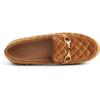 image:imageFEVERSOLE Womens Fashion Comfortable Penny Loafer Buckle Dressy ShoesCamel Velvet Quilted