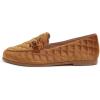 image:imageFEVERSOLE Womens Fashion Comfortable Penny Loafer Buckle Dressy ShoesCamel Velvet Quilted