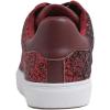 image:imageFEVERSOLE Womens Fashion Lace Up Dress Sneakers Sparkly Party Shiny ShoesBurgundy Red Glitter Laceup 1405