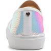 image:imageFEVERSOLE Womens Fashion Sparkle Sequin Embellished Sneaker Party Holiday Casual ShoesAb White Sequin
