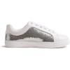 image:imageFEVERSOLE Womens Fashion Sparkle Sequin Embellished Sneaker Party Holiday Casual ShoesSilver Sequin Lace Up