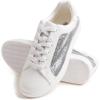 image:imageFEVERSOLE Womens Fashion Sparkle Sequin Embellished Sneaker Party Holiday Casual ShoesSilver Sequin Lace Up
