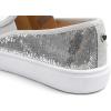 image:imageFEVERSOLE Womens Fashion Sparkle Sequin Embellished Sneaker Party Holiday Casual ShoesSilver Sequin Slip on