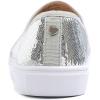 image:imageFEVERSOLE Womens Fashion Sparkle Sequin Embellished Sneaker Party Holiday Casual ShoesSilver Sequin Slip on