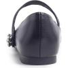 image:imageFEVERSOLE Womens Pointed Mary Jane Shoes Fashion Strap Buckle Slip On FlatsMaryjane Black Vegan Leather Flower Buckle