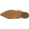 image:imageFEVERSOLE Womens Pointed Toe Fashion Mules Low Heel Flats Casual Summer SlideBeige Vegan Leather Raffia Strap