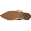 image:imageFEVERSOLE Womens Pointed Toe Fashion Mules Low Heel Flats Casual Summer SlideIvory Vegan Leather Raffia Strap