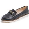 Black Vegan Plain Leather Golden Buckle