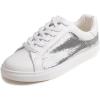 Silver Sequin Lace Up