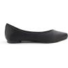 image:imageFEVERSOLE Womens Fashion Pointed Toe Classic Dressy Silky Shiny Comfort Cushioned FlatsBlack Satin