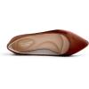 image:imageFEVERSOLE Womens Fashion Pointed Toe Classic Dressy Silky Shiny Comfort Cushioned FlatsBrown Satin