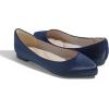image:imageFEVERSOLE Womens Fashion Pointed Toe Classic Dressy Silky Shiny Comfort Cushioned FlatsDark Blue Satin
