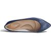 image:imageFEVERSOLE Womens Fashion Pointed Toe Classic Dressy Silky Shiny Comfort Cushioned FlatsDark Blue Satin