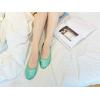 image:imageFEVERSOLE Womens Macaroon Colorful Memory Foam Cushion Insock Patent Ballet FlatGlitter Jade Green