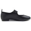 image:imageFEVERSOLE Womens Cushion Padded Comfort Square Toe Soft Mary Jane Dressy Elastic Strap Easy Slip on Work Office FlatsSq Black Vegan Elastic Mary Jane