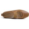 image:imageFEVERSOLE Womens Cushion Padded Comfort Square Toe Soft Mary Jane Dressy Elastic Strap Easy Slip on Work Office FlatsSq Camel Vegan Elastic Mary Jane