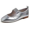 Sq Silver Vegan Elastic Mary Jane